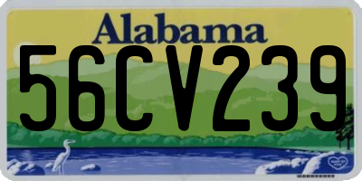AL license plate 56CV239