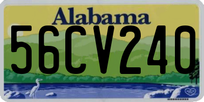 AL license plate 56CV240