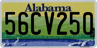 AL license plate 56CV250