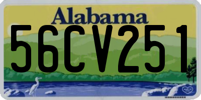 AL license plate 56CV251