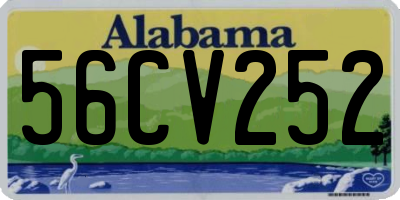AL license plate 56CV252
