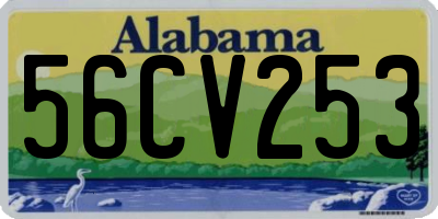 AL license plate 56CV253