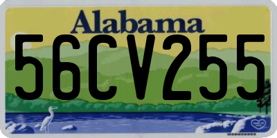 AL license plate 56CV255