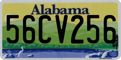 AL license plate 56CV256