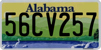 AL license plate 56CV257