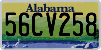 AL license plate 56CV258