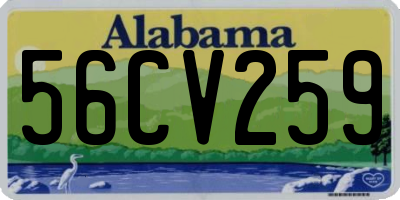 AL license plate 56CV259