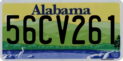 AL license plate 56CV261