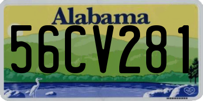 AL license plate 56CV281