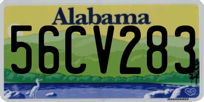 AL license plate 56CV283