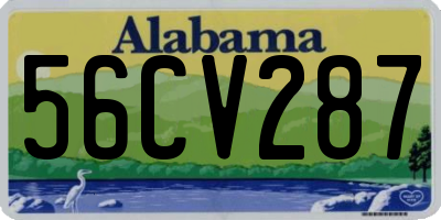 AL license plate 56CV287