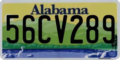 AL license plate 56CV289