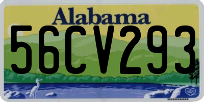 AL license plate 56CV293