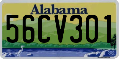 AL license plate 56CV301