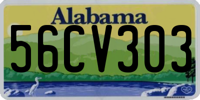 AL license plate 56CV303