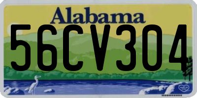 AL license plate 56CV304