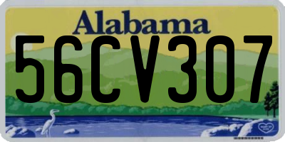 AL license plate 56CV307
