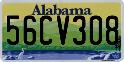 AL license plate 56CV308