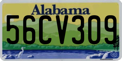 AL license plate 56CV309