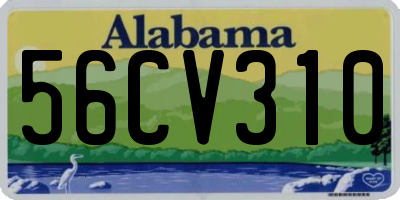 AL license plate 56CV310