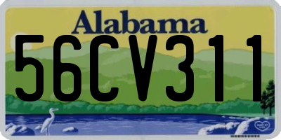 AL license plate 56CV311