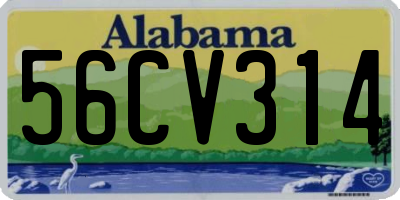 AL license plate 56CV314