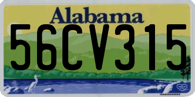 AL license plate 56CV315