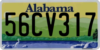 AL license plate 56CV317