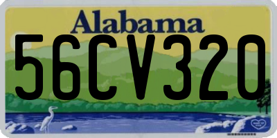 AL license plate 56CV320