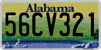 AL license plate 56CV321