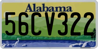 AL license plate 56CV322