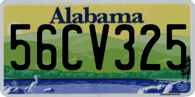 AL license plate 56CV325