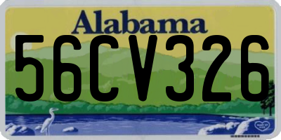 AL license plate 56CV326