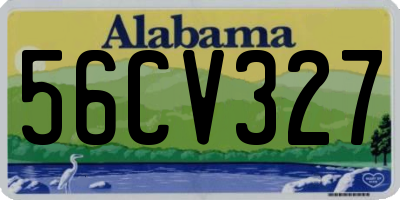 AL license plate 56CV327