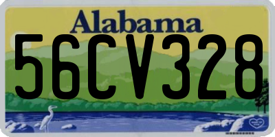 AL license plate 56CV328