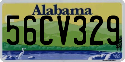 AL license plate 56CV329
