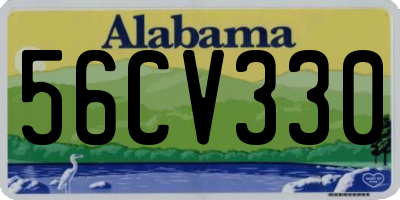 AL license plate 56CV330