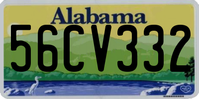 AL license plate 56CV332