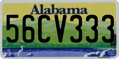 AL license plate 56CV333