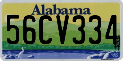 AL license plate 56CV334