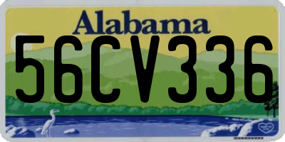 AL license plate 56CV336