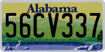 AL license plate 56CV337