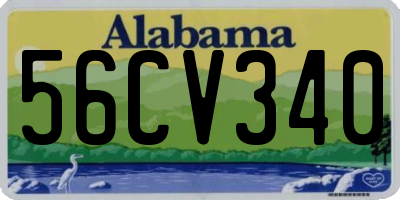 AL license plate 56CV340
