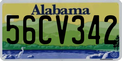 AL license plate 56CV342