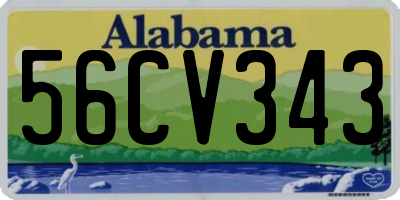 AL license plate 56CV343