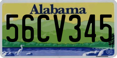 AL license plate 56CV345