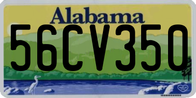 AL license plate 56CV350