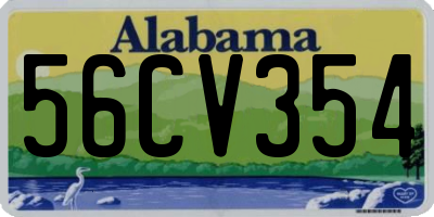 AL license plate 56CV354