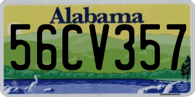 AL license plate 56CV357