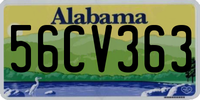 AL license plate 56CV363